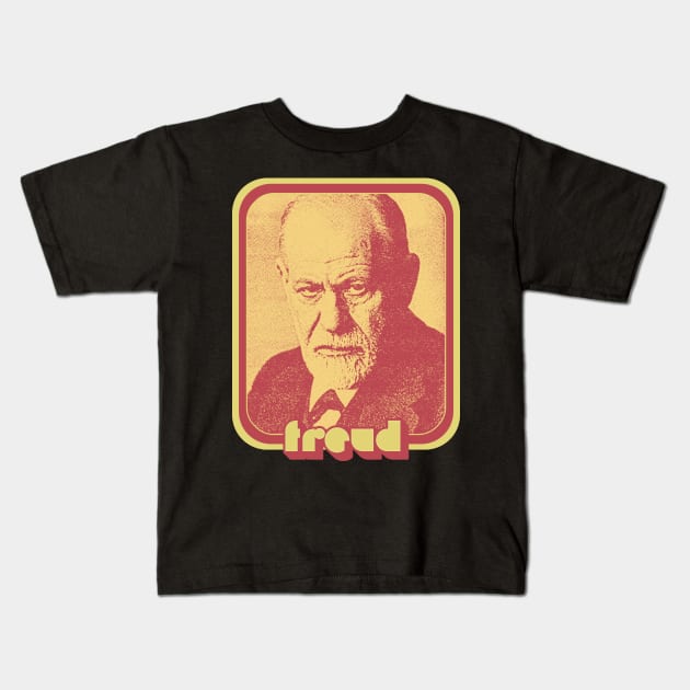 Sigmund Freud // Retro Aesthetic Fan Art Design Kids T-Shirt by DankFutura